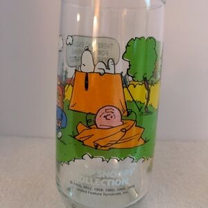Schultz Character Camping Glass with Yellow and Green Accents